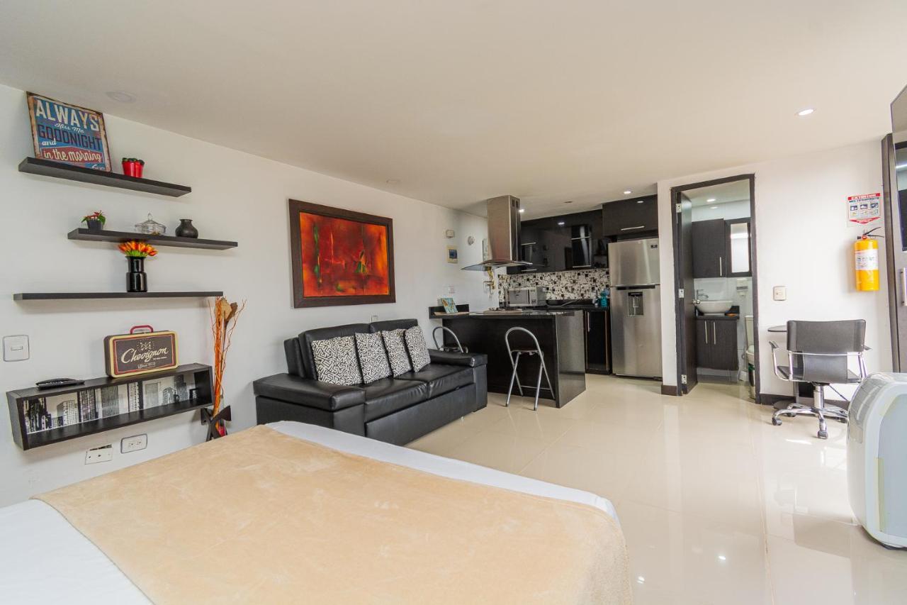 Ferienwohnung Loft Moderno En El Poblado Con Vista Y Parqueadero Mio Lofts Medellín Exterior foto